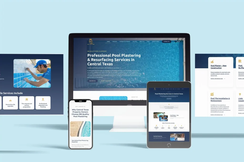 Diseño web responsive para empresa de piscinas