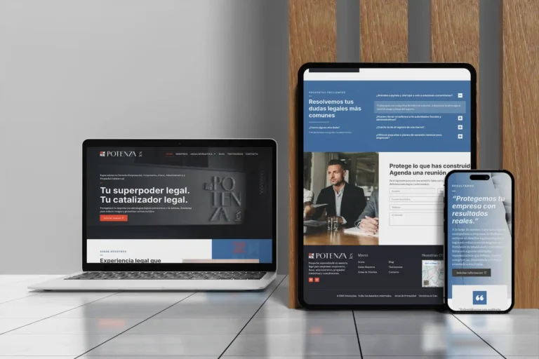 Diseño web responsive para despacho de abogados Potenza