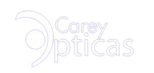 Logotipo de Carey Ópticas con diseño de ojo