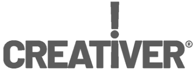 Logotipo negro con texto "CREATIVER