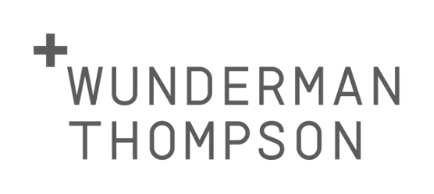 Logotipo oscuro de Wunderman Thompson con símbolo de cruz